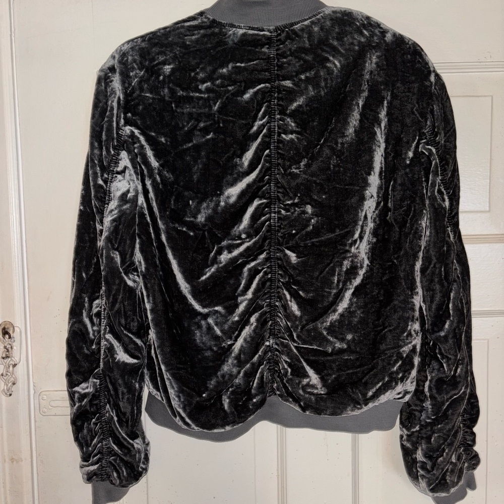 Free people Velvet jacket dk green
